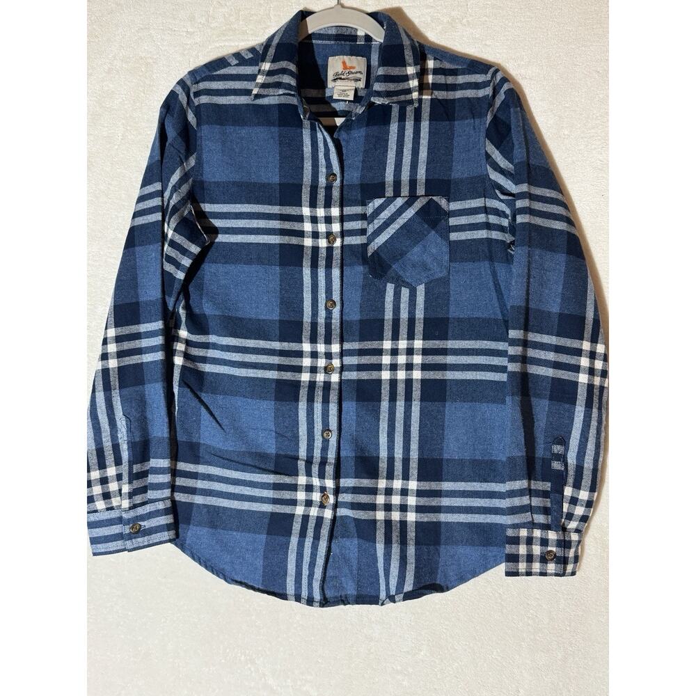 Women’s Field and Stream Cotten Flannel Long Sleeve Button Up Shirt Size S/M